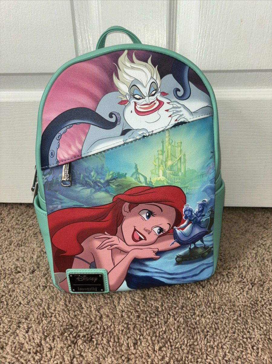 NWT Loungefly Ariel Little Mermaid Ursula DEC Mini Backpack  display picture 3