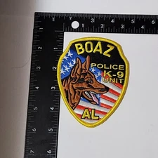 Boaz, Alabama, Police K9 Unit Patch. 3.5x4.5 Inches. Great Condition!