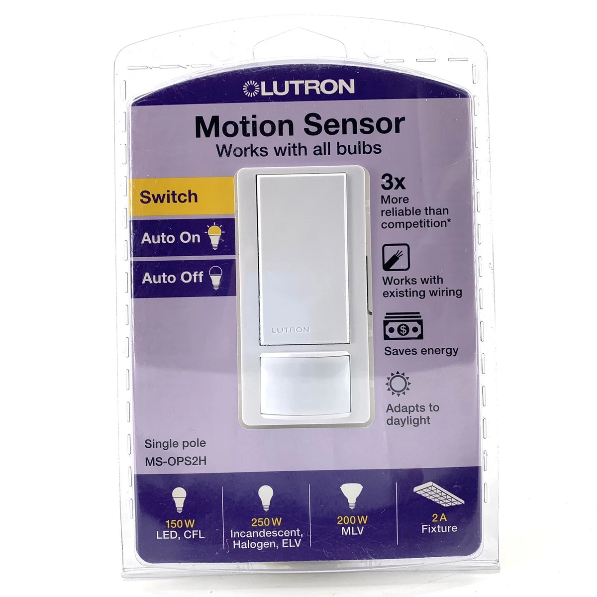 Lutron motion 2024 sensor switch