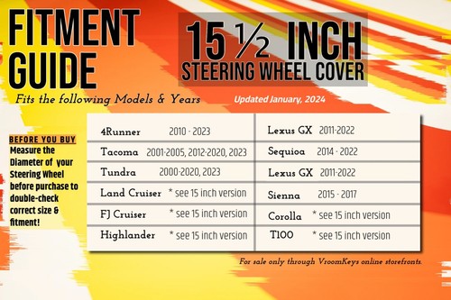 TRD Retro Stripes Steering Wheel Cover for 2022-2026 Toyota Tundra 3rd Gen - Picture 10 of 10