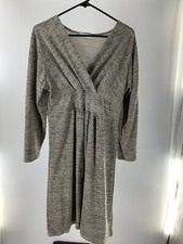 Jon & Anna sweater dress Size Xl gray ,cross neckline ,long sleeve ,flattering.