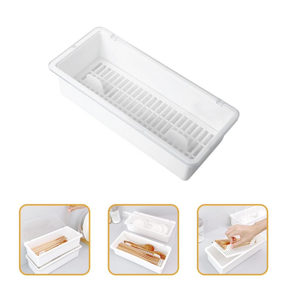 Silverware Organizer Straws Holder Basket Chopsticks Box Drain
