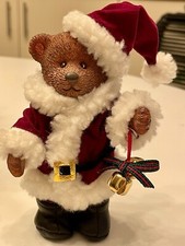 Vintage Russ Teddy Town Christmas Santa Bear 5  Poseable