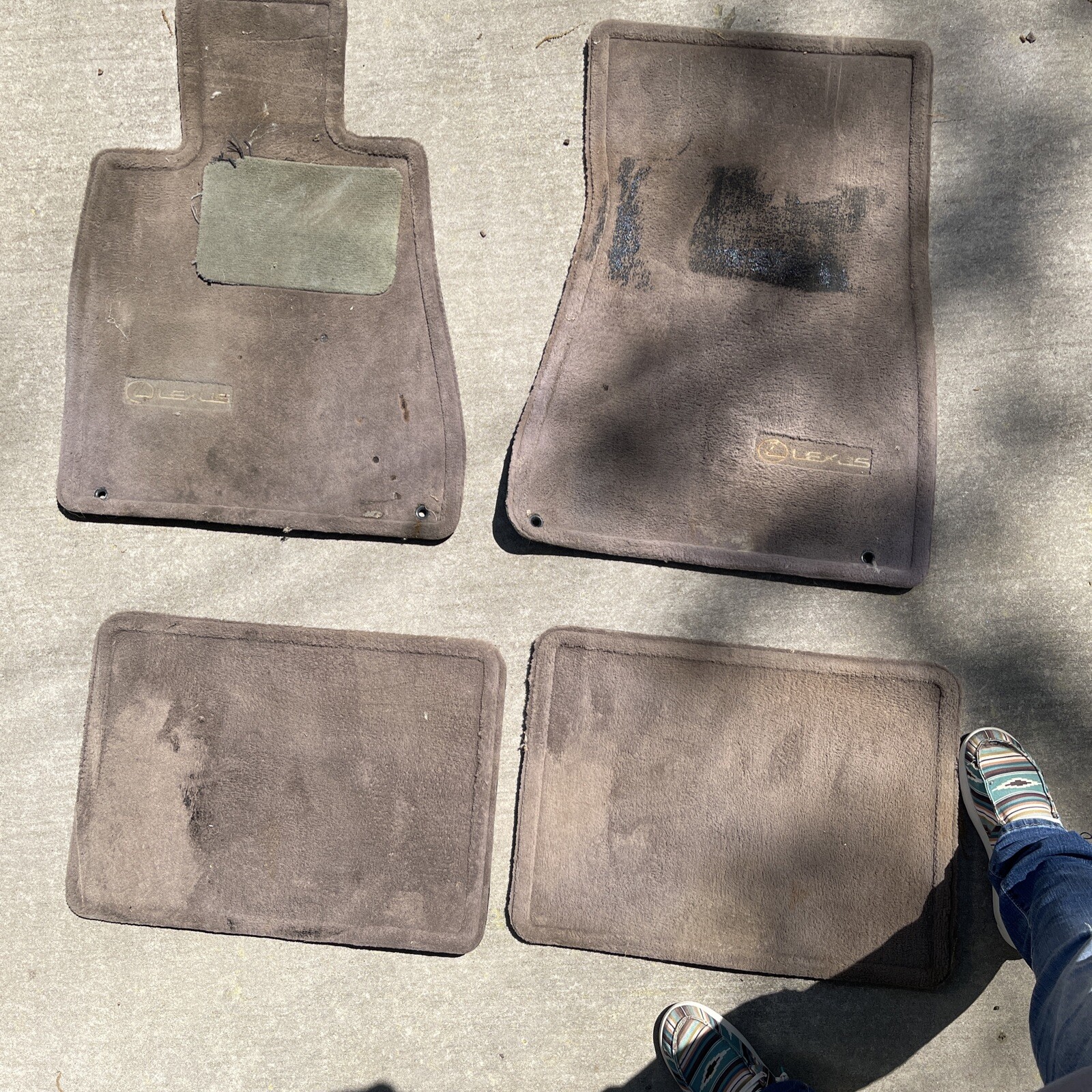 1995 2000 Lexus LS400 Front And Back Floor Mats Beige Tan LH RH Mat Dirty eBay