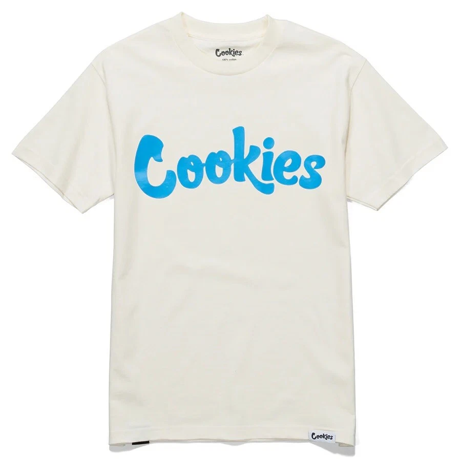 NWT Cookies SF Original Logo T Shirt Cream w Cookies Blue
