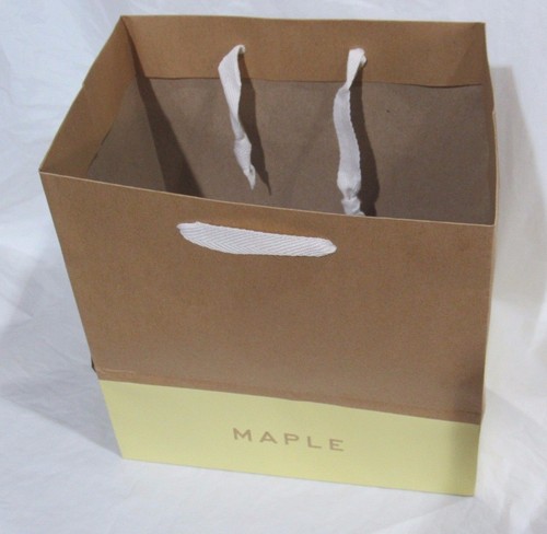 Word MAPLE on Thick Paper Shopping Gift Bag w/Ribbon Handle 9.25" H 9.25" W 6" D - Picture 6 of 14