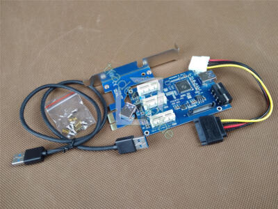 PCI-e Express 1PC to 3 Port 1PC HUB Switch Multiplier Riser Card +1PC USB Cable