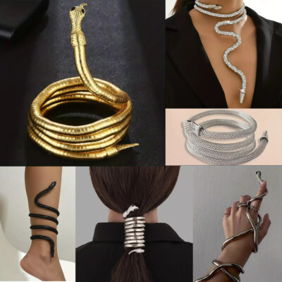 Necklace Bracelet Adjustable Snake Collar Neck Wrist Jewelry Niche Design Gothic