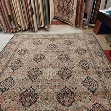 Brand new Karastan Original Empress Kirman Black 10'x14. Wool Oriental Area Rug