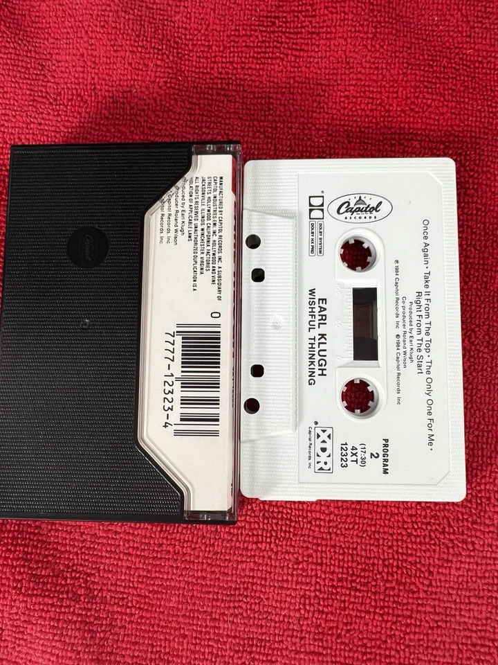 🔥 EARL KLUGHWISHFUL THINKING (Cassette Tape, 1984 Capitol Records)  CLEAN! - Image 2 of 4