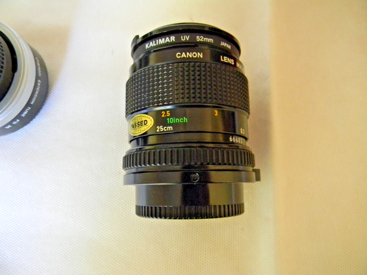 Canon Macro FD 50mm f/3.5 Lens Tested in Excellent with Canon Macro FD 50mm f/3.5 Lens Tested in Excellent with