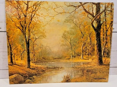 October Morn by Robert Wood Vintage Reproduction Print 20 x 16