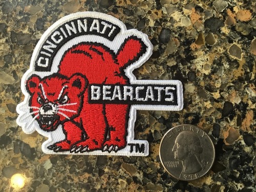 University Of CINCINNATI BEARCATS VINTAGE EMBROIDERED IRON ON PATCH 3" x 2.5”
