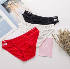 3 pack 100 Mulberry Silk Women Bikini Panties Briefs Underwear Lingerie SS008