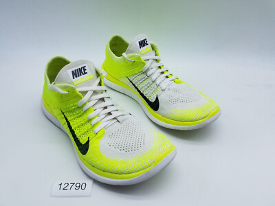 Nike Free 4.0 Flyknit Women's Size 9.5 Running Shoes Volt White | eBay