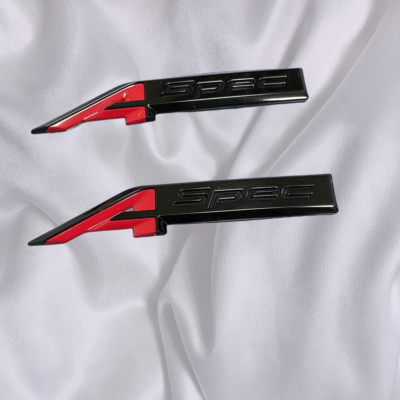 3pcs Chrome & Red For Acura Sport A-Spec Aspec Fender