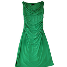Lauren Ralph Lauren Dress Womens 4 Green Sleeveless Ruched Office Career Easter 