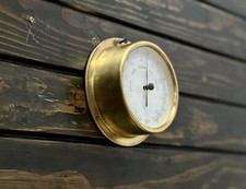 Antique Barigo Ship Aneroid Barometer Germany Stormy Rain Change Fair Original
