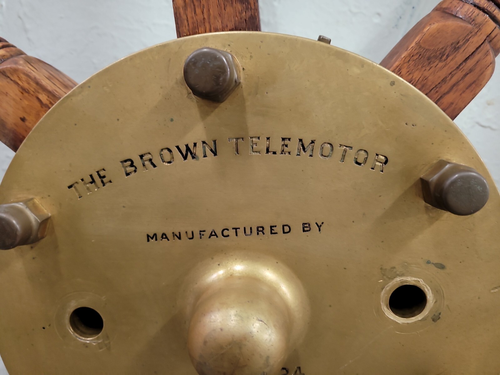 Antique 1896 Maritime Nautical Brown Telemotor Hyde Windlass Co. 48