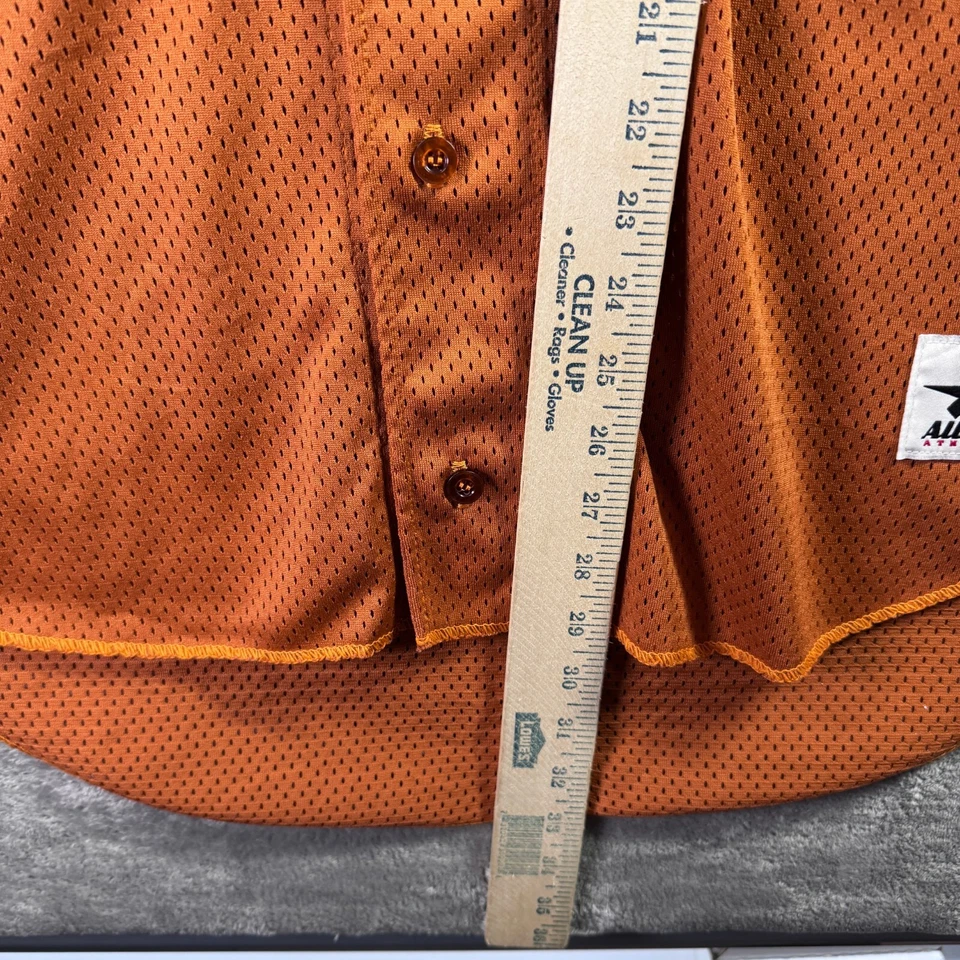 Camiseta deportiva de béisbol Alleson para hombre grande L naranja categoría 5 #3 manga corta Foto 4 de 4