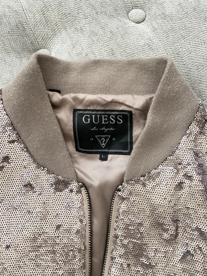 Chaqueta de bombardero Guess Los Angeles con lentejuelas Foto 2 de 4