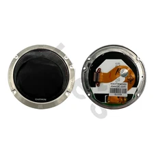 Genuine Garmin Fenix 5 LCD Screen Display Frame Assembly Replacement Silver Red