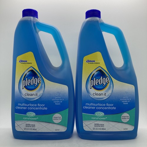 2 Pack Pledge Clean It Floor Cleaner Concentrate Rainshower, 32 fl oz