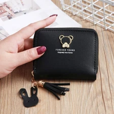 Women's Small Leather Coin Card Purse Cute Zipper Wallet Clutch Mini Handbag Bag