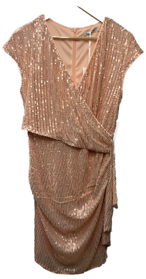 GRACE KARIN Sparkly Sequin Party Club Night Dress Wrap V-Neck Bodycon  Cocktail L | eBay