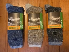 Vtg. Timberland Mens Tweed Crew Socks USA Made Deadstock 1 Pr. NWT