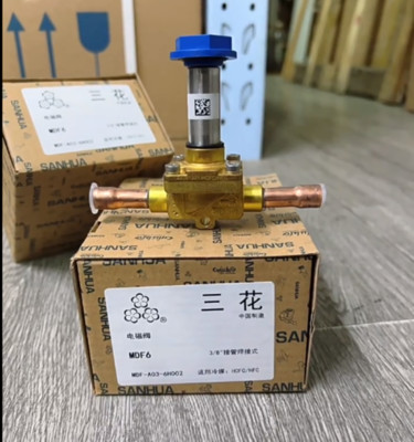 1pcs New SANHUA Solenoid Valve MDF-A03-6H002 220V Coil 10MM