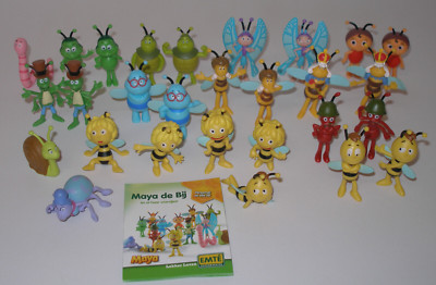 Komplett Satz ''Biene Maja'' 28 Figuren / Werbefiguren von Emte mit Beipackzettel