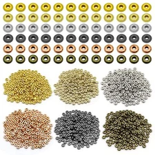 1200pcs Flat Round Rondelle Spacer Beads for DIY Crafts,6 Colors Disc Spacer ...