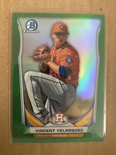 2014 Bowman Chrome Draft Top Prospects Green Refractors Vincent Velasquez /150