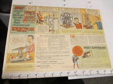 newspaper ad 1948 Gilbert giant robot erector set Superman premium comic book