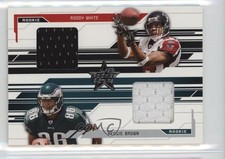 2005 Leaf Rookies & Stars Dual Rookie Jersey /500 Reggie Brown Roddy White 1cx3