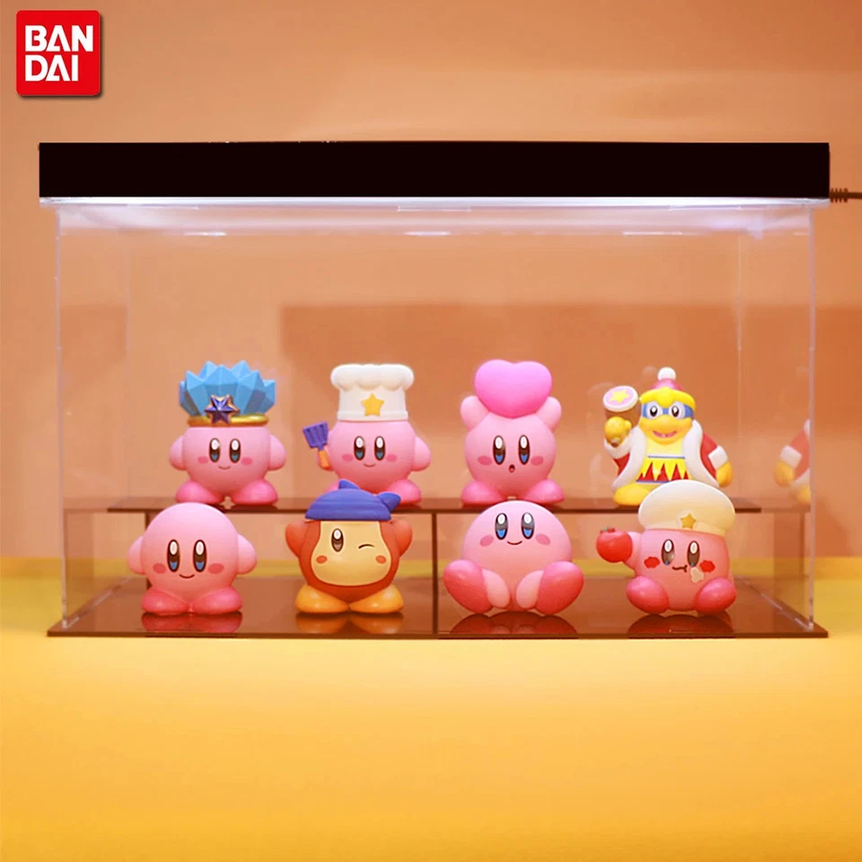 8Pcs Star Kirby Mini Figure Set Cute Pink Kirby Cartoon Model Toy Kids Gift - Image 3 of 3