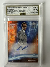 Topps Marvel Studios Chrome Sapphire Sam Rockwell Justin Hammer Auto 25