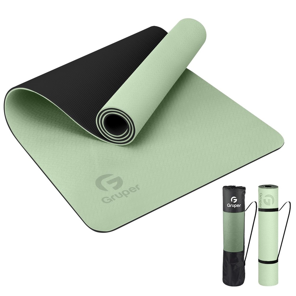 Eco-Friendly Non-Slip Yoga Mat with Carrying Strap for Fitness & Exercise