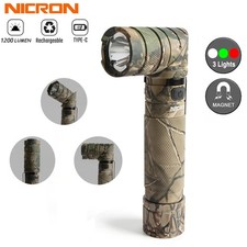 EDC Flashlights Rechargeable, 90 Degree Flashlight with Magnet 1200 High Lumen