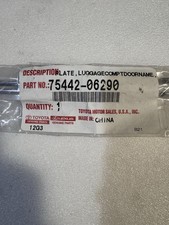 Oem Toyota Camry Rear Trunk Nameplate Letters Emblem Badge 75442-06290 Nos Oem Toyota Camry Rear Trunk Nameplate Letters Emblem Badge 75442-06290 Nos