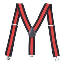 Adult Men's Widened Lengthened Barces 3-clip Work Trousers Suspenders 50mm Heavy