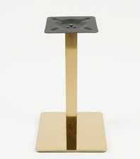 Gold Square Pedestal Table Base Only – Stainless Steel Dining Restaurant 70cm