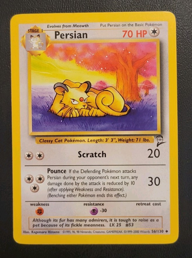 Persian 56/130 Uncommon Base Set 2 Pokemon NM