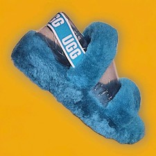 UGG OH YEAH slippers women size 7 Blue NIB