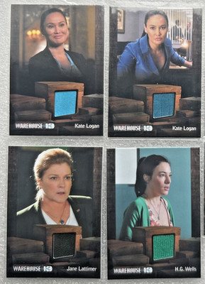Warehouse 13 Scifihobby Relic Cards - Kate Logan x2, Jane Lattimer, H.G. Wells