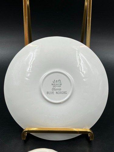 Vtg Blue Fjord/Meakin Nordic Tea Service for 4 England Ironstone - Picture 11 of 16