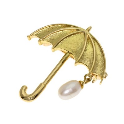 TASAKI Regenschirm Perle Perle 2WEGE Brosche Anhänger Top K18 Gelbgold Damen...