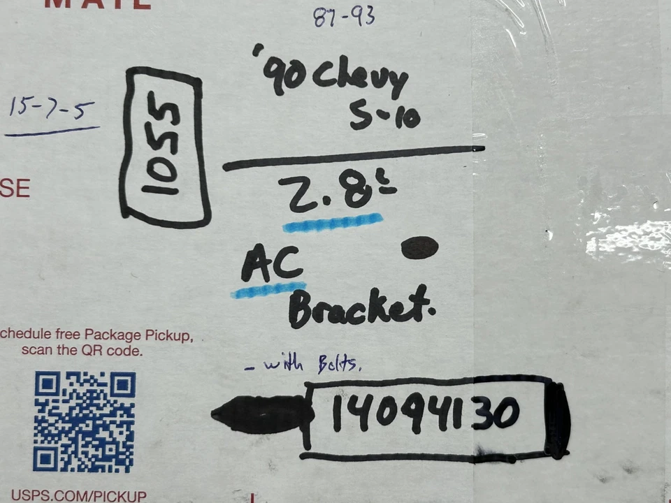 87-93 Chevy S-10 Little Blazer - 2.8L AC AIRE ACONDICIONADO GM SOPORTE 14094130 Foto 2 de 4