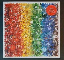 Galison Rainbow Marbles 500 Piece Jigsaw Puzzle Complete